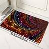 Rainbow Visual Vortex Heart Star Print Area Rug, Aesthetic Colorful Swirl Floor Mat for Bathroom Kitchen, Washable Decor Carpet