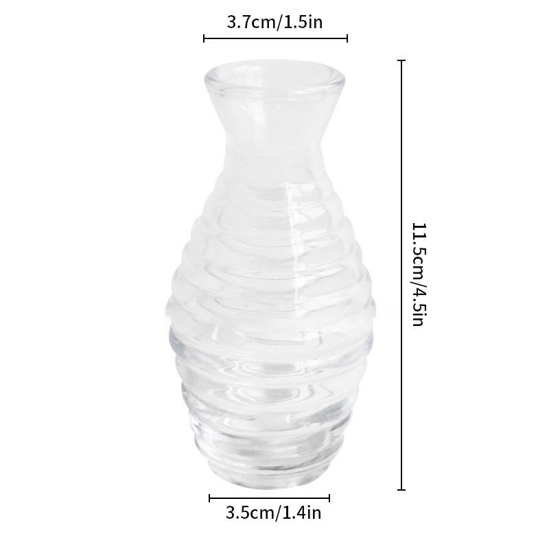 Gradient Glass Vase with Geometric Faceted Design Flower Vase for Wedding Centerpiece Arrangements Home Office Decor Floreros