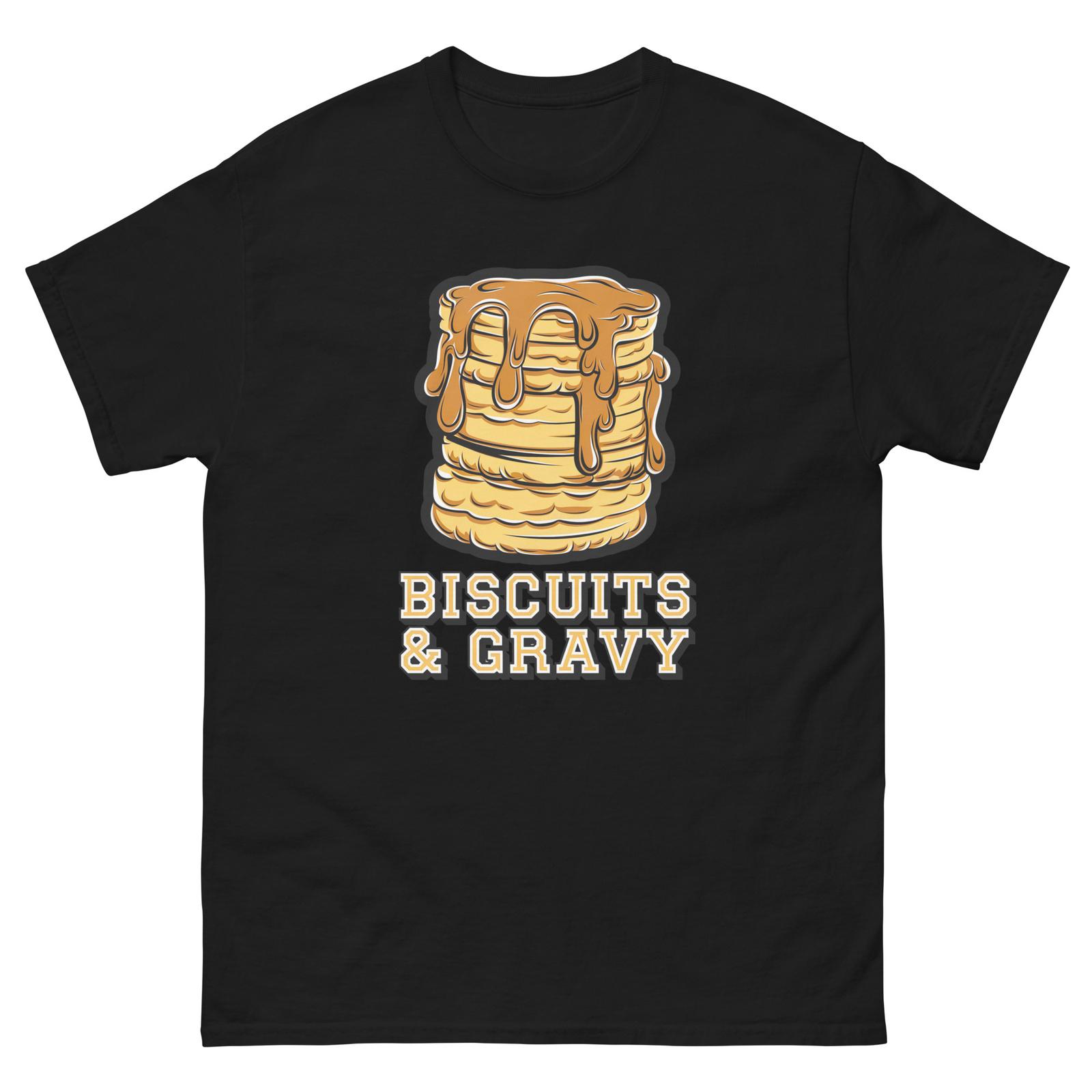 Biscuits and Gravy Lover Food Image Cartoon Funny T-Shirt Shirt XXL