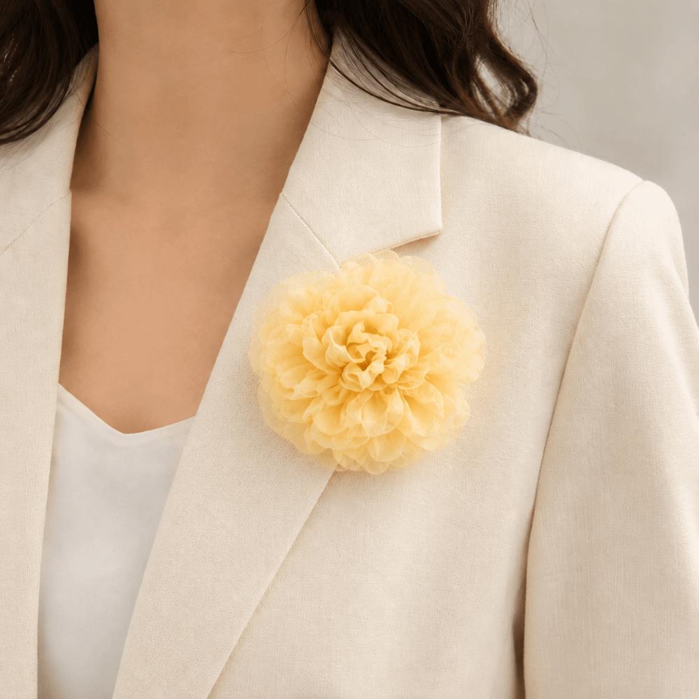 Handmade Flower Brooch Pin Fabric Suit Sweater Badge New Women Corsage  Clothing Accessories
