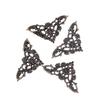 Practical Antique Zinc Alloy Lace Hollow Corner Brass Jewelry Chest Wood Box Case Protector