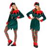 Women Christmas Elf Cosplay Costume Xmas Fancy Dress Party Halloween Play Role