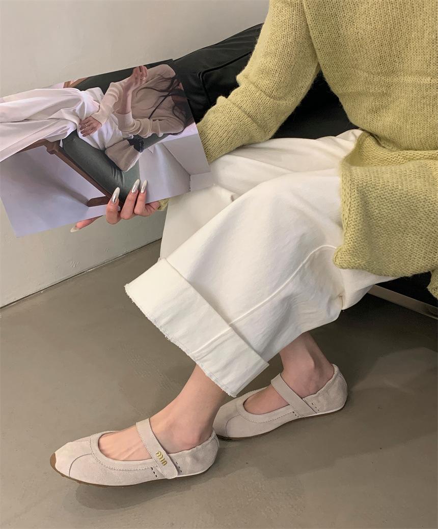 Версия из коровьей кожи~ Новые модные туфли Мэри Джейн Dexun на мягкой подошве женские весенне-осенние цветные повседневные туфли на липучке 35