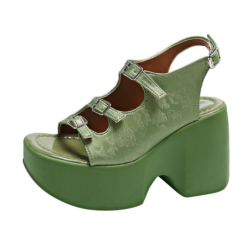 Fashion 2025 New Summer Sandals Women Wedge Heel Comfortable Sandals Gladiator Shoes for Women Casual Shoes 10 CM Roman Sandals