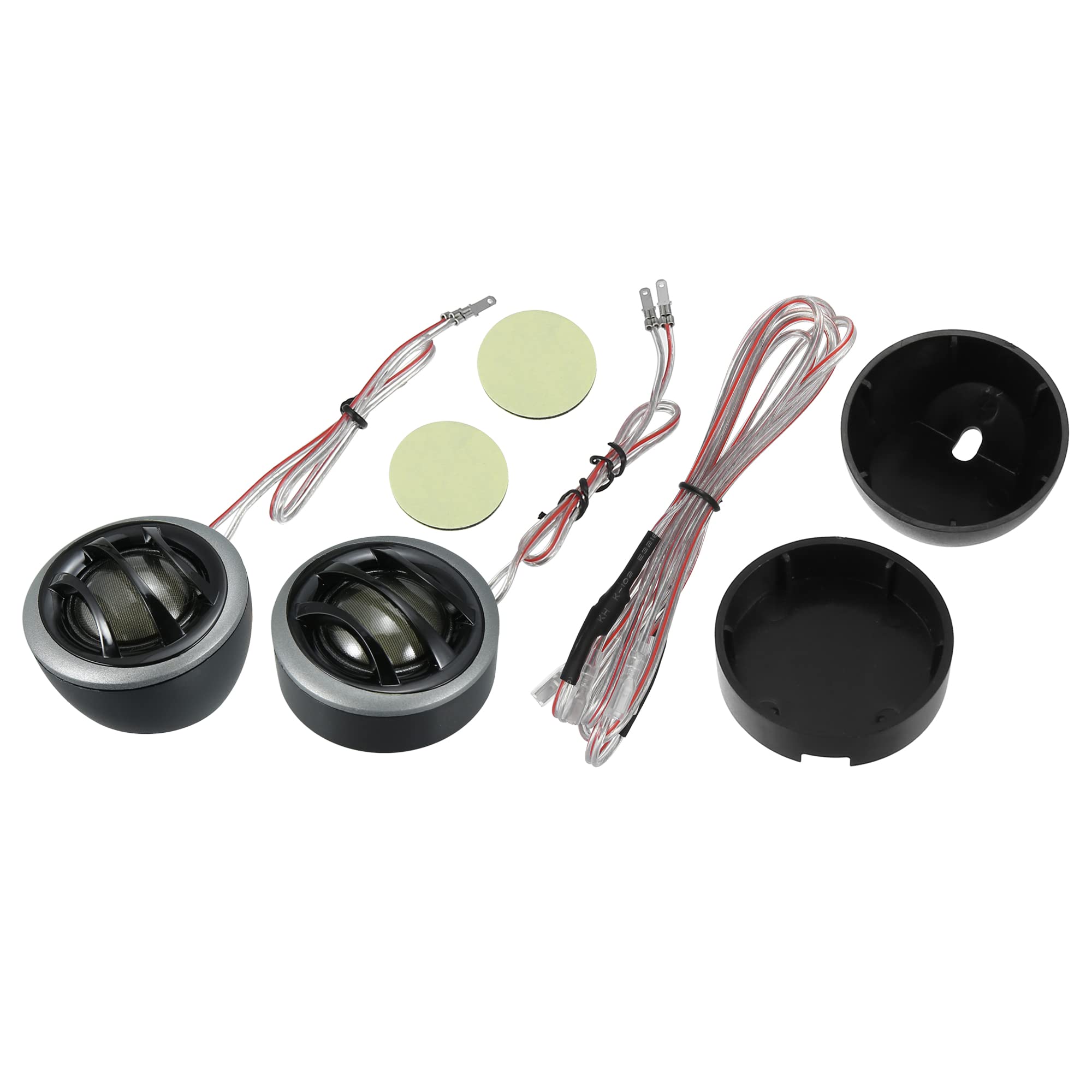 

ACROPIX Car Speaker Tweeter Auto Speaker High Frequency Stereo Tweeter Black Aluminum Alloy Plastic 50x24mm 2pcs