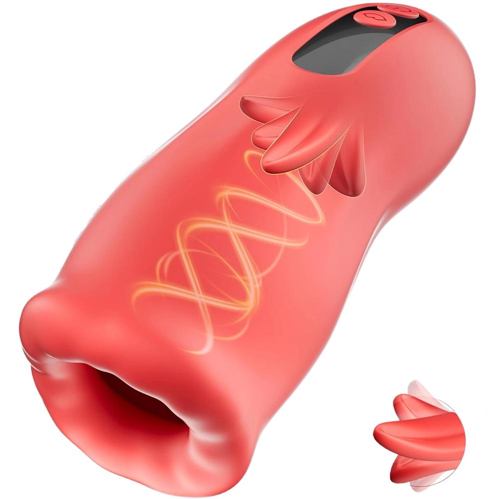 Saugender Masturbator für Männer Realer Oralsex Eichel-Trainer Penismassage Männlicher Masturbator Schwanz Vibrationsstimulator Sexspielzeug für Männer