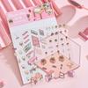 1/8Pcs DIY 3D Haus Aufkleber Telefon/Laptop Cartoon Miniatur Szene Aufkleber Dessert Shop Buchhandlung Aufkleber