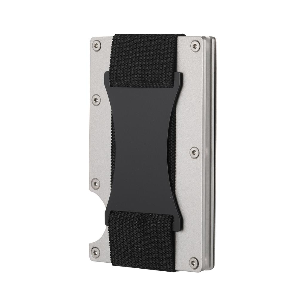 Schlanker RFID-Schutz Hochwertiger Kartenhalter Herren Damen Aluminium Geldbörse Elastische Rückentasche Ausweis Kreditkartenetui Unisex Reise Portemonnaie
