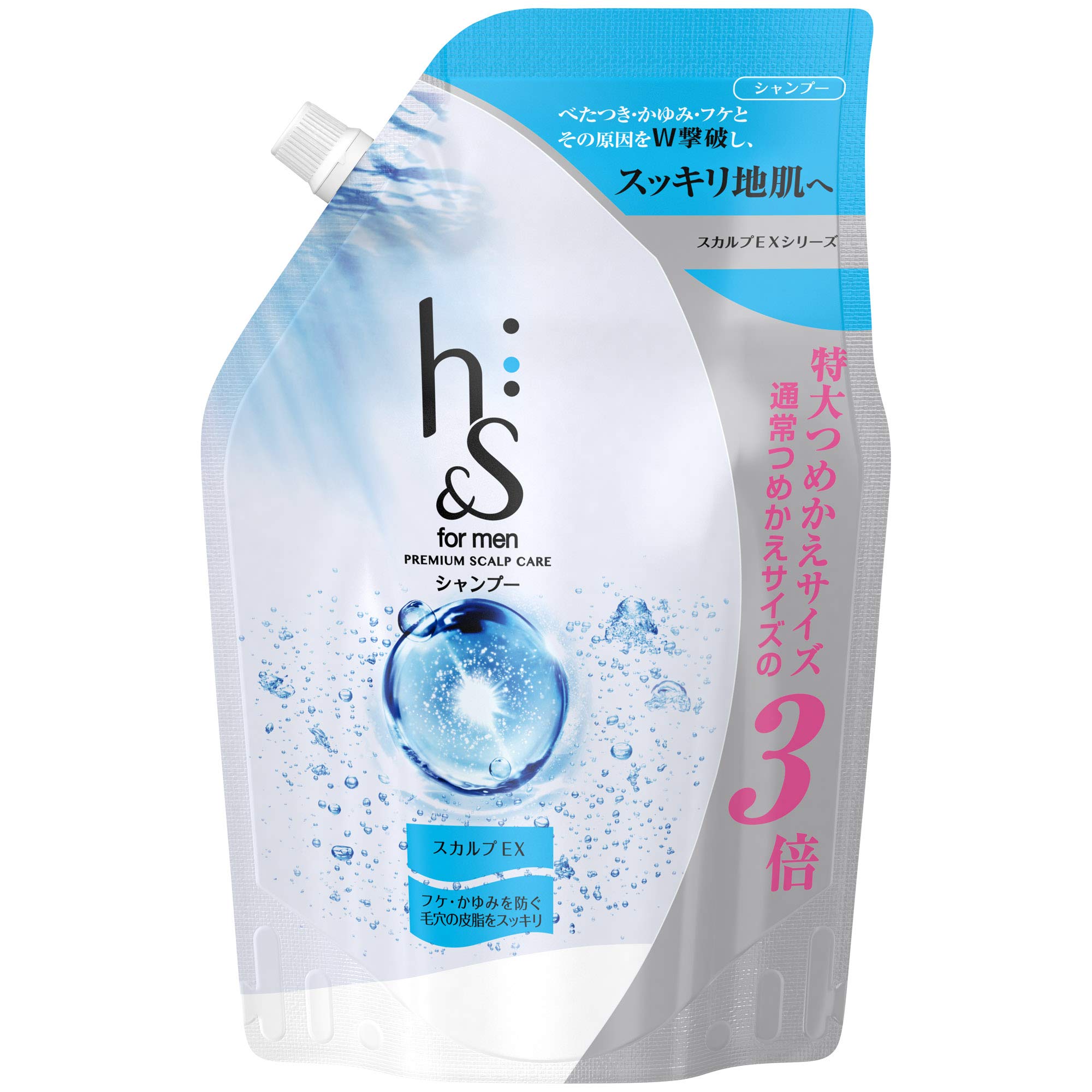 

[Large Capacity] h&s for men Shampoo Scalp EX Refill Extra Large 900mL Shampoo Refill