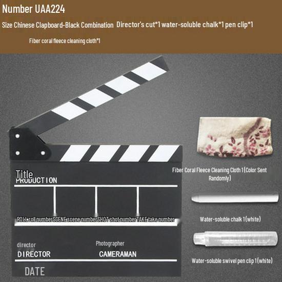 Film Clapperboard Prop: Movie Shooting Director's Slate Ornament