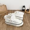 Frühling Herbst Damen Leinenschuhe Hoher Schaft Damen Flache Leinenschuhe Schnürung Student Sportliche Schuhe Mädchenschuh