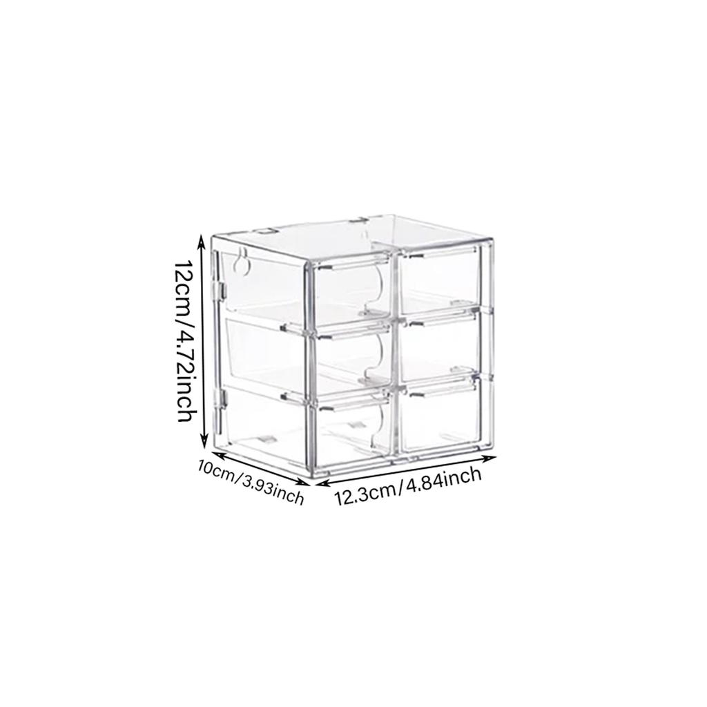 1pc drawer style 6-grid/9-grid/12 grid bracelet jewelry storage box desktop jewelry stationery lipstick dustproof storage box