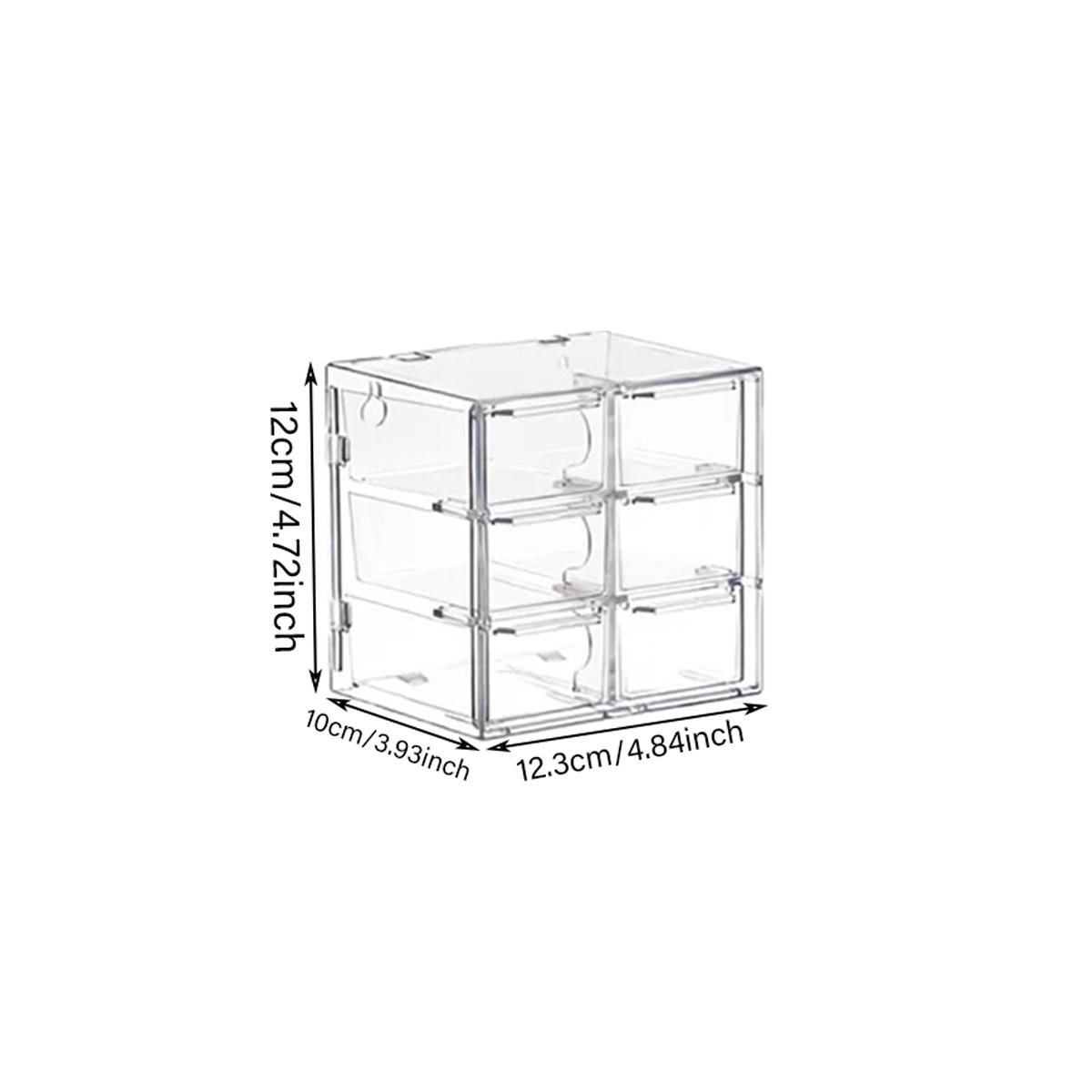 1pc drawer style 6-grid9-grid12 grid bracelet jewelry storage box desktop jewelry stationery lipstick dustproof storage box 2770₽