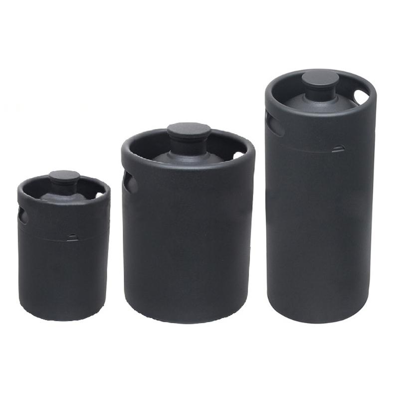 304 Stainless Steel Black Mini Keg Beer Growler Portable Beer Bottle Home Beer Making Wine Bar Accessories Tool Brewing Corneliu