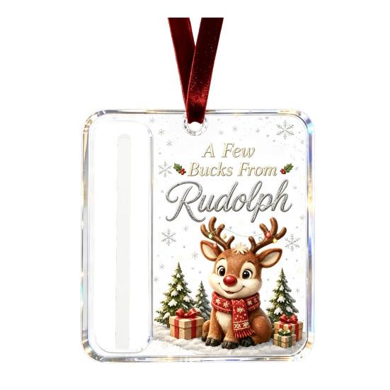 Personalized Cash Gift Display Christmas Holder Ornament, Custom Acrylic Money Clip for Holiday Decorative Tree Decorations, Unique Hanging