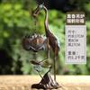 Antique Style Crane Incense Burner With Lotus Flower Design For Home Indoor Office Decoration