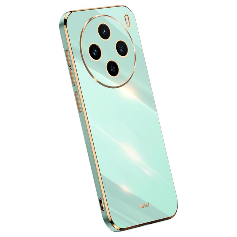 

For vivo X100s 5G Case TPU Electroplating Phone Cover Anti-Scratch Cyan