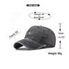 1 Pc Wave Ripple Embroidery Baseball Cap Solid Color Washed Cotton Dad Hats Simple Vintage Hip Hop Hats For Women Men