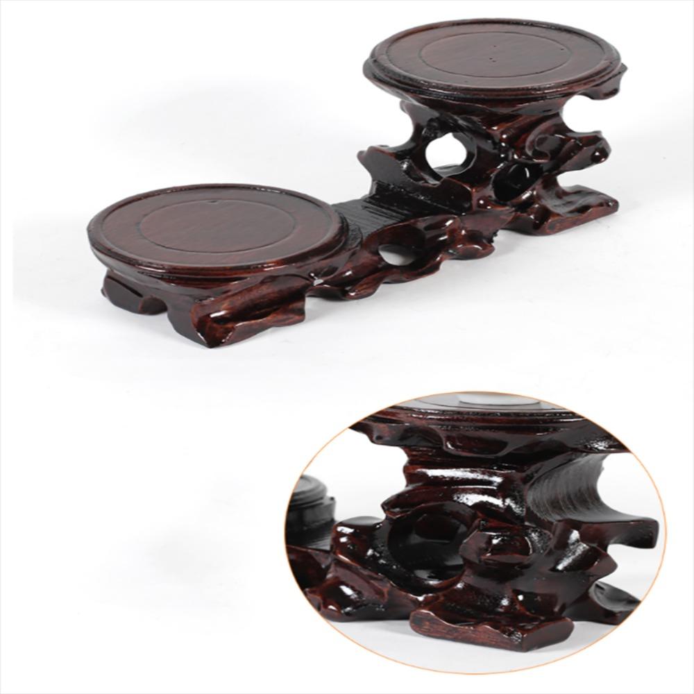 1Pcs Vintage Teapot Cup Ornament Bonsai Statues Serving Tray Display Base Vase Base Display Stand