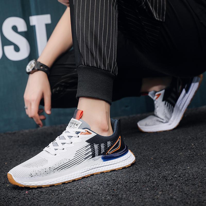 Herre Løpesko Pustende Strikk Sportssko Demping Fritidssko Treningssko Utendørs Jogging Tennissko