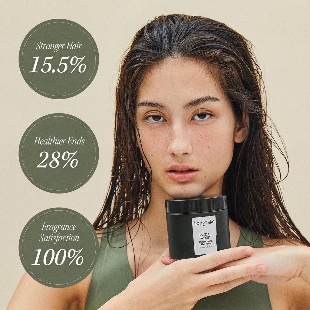 Longtake Official Black Tea Fig Core Bonding Hair Mask 200ml Fig Scent Vegan Hair Treatment Hair Pack Korean Treatment &