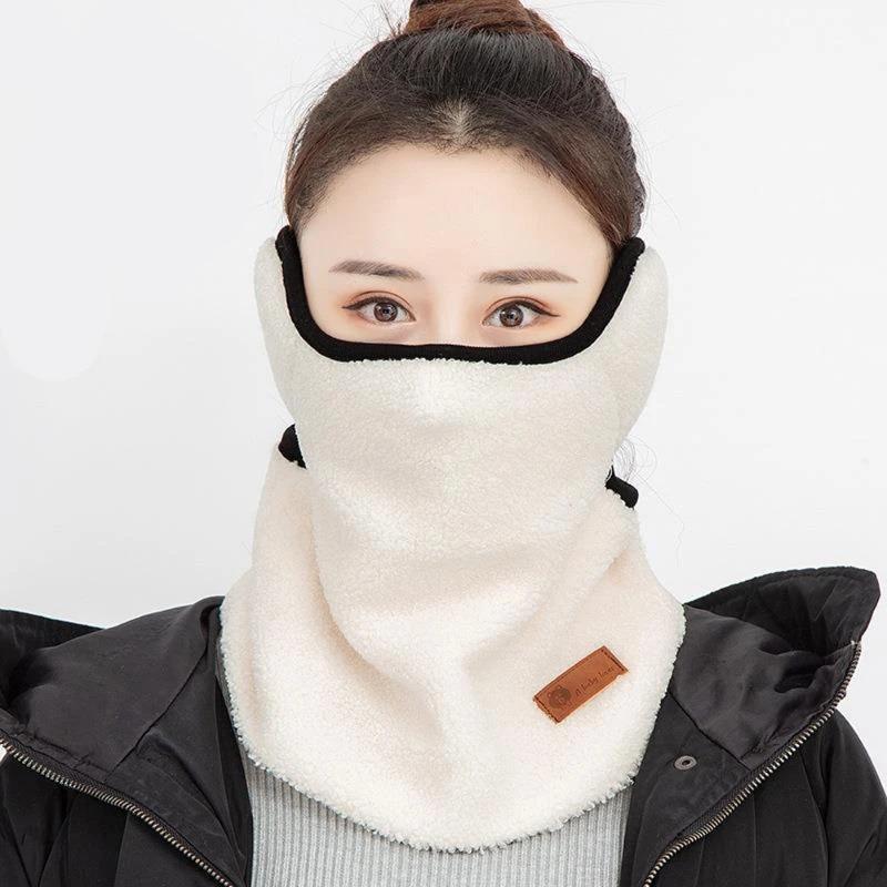 Winter Beanie Hat for Women Coral Fleece Cap Camping Outdoor Sports Thick Neck Scarf Ear Caps Balaclava Mask Bonnet Hats Masks