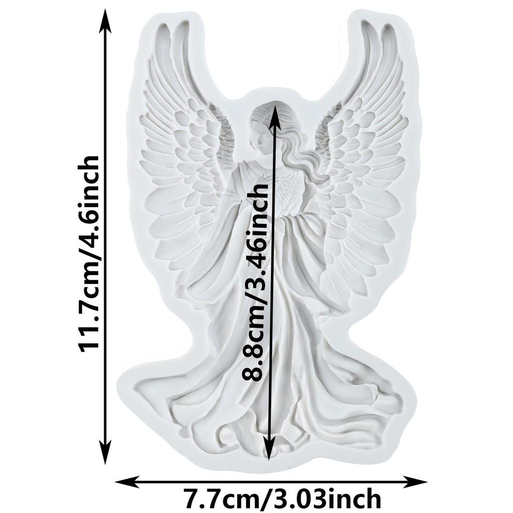 Angel Silicone Mold Angel Fondant Molds Cake Decorating Tools Cupcake Topper Candy Sugar Craft Gum Paste Polymer Clay