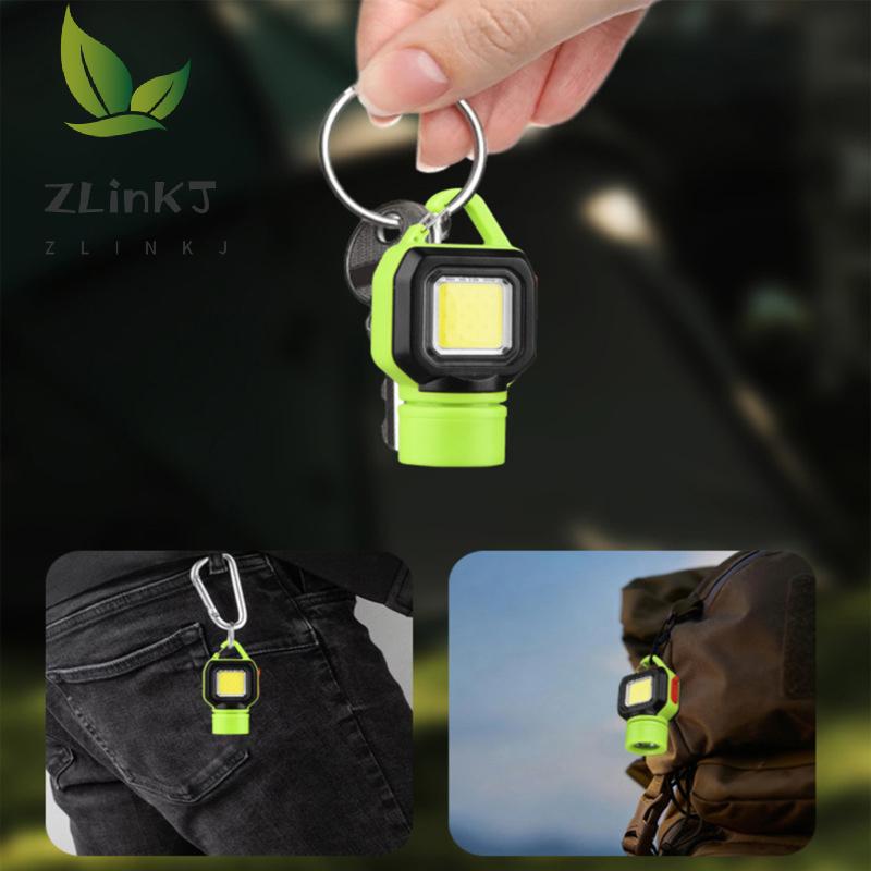 1Pcs Multi-functional Keychain Flashlight Outdoor Portable Work Light Outdoor Camping Light USB Rechargeable Emergency Light