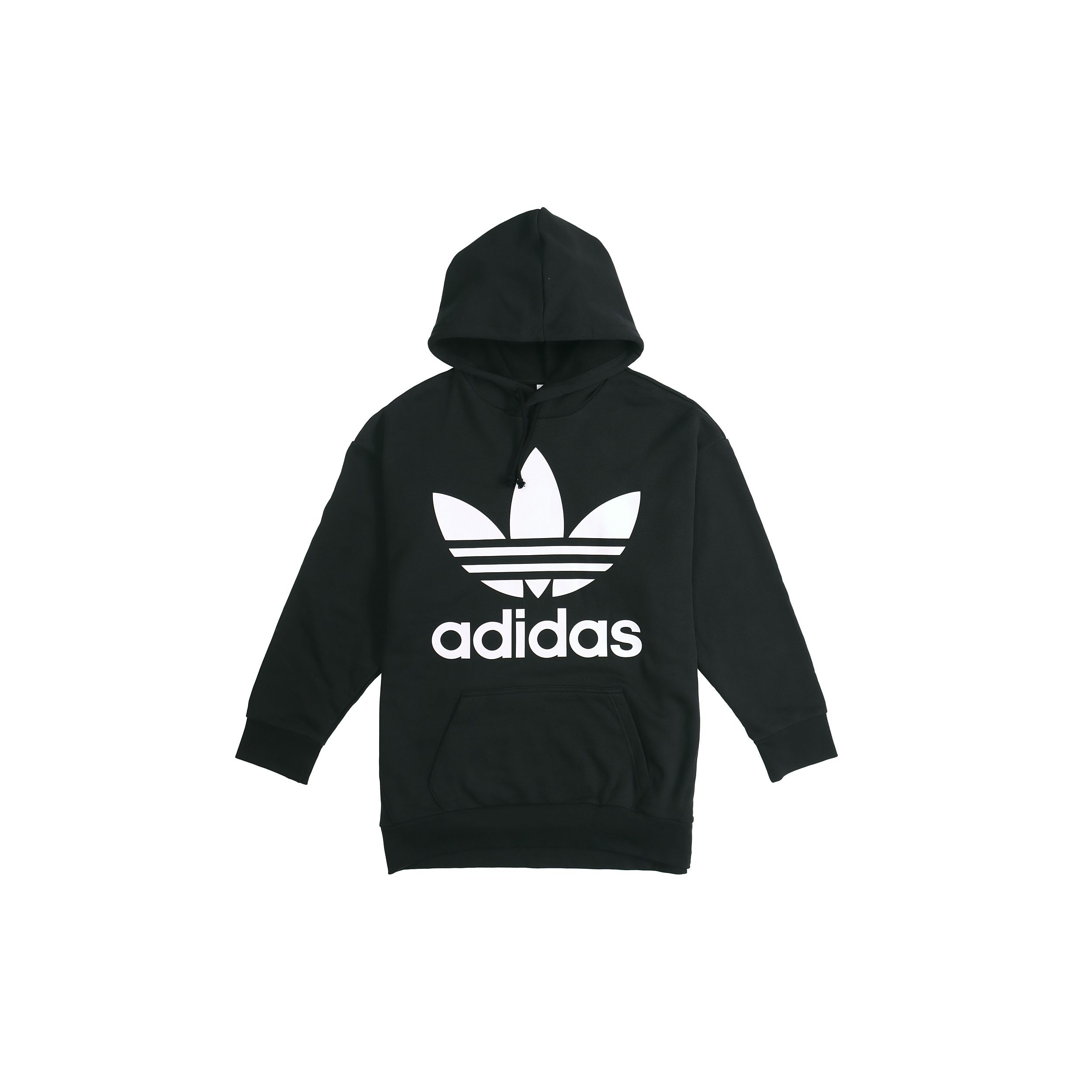 Adidas Originals Trefoil Oversized Casual Hoodie Men Black CW1246 XS