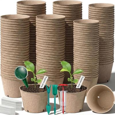 150pcs Seedling Pots Breathable with Plant Labels Garden Seedling Cups Planting Pots for Indoor Outdoor Balcony Greenhouse