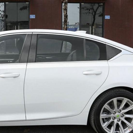 For Cadillac CT5 2020-2024 PC Carbon Look Side Window BC-Pillar Panel Cover Trim