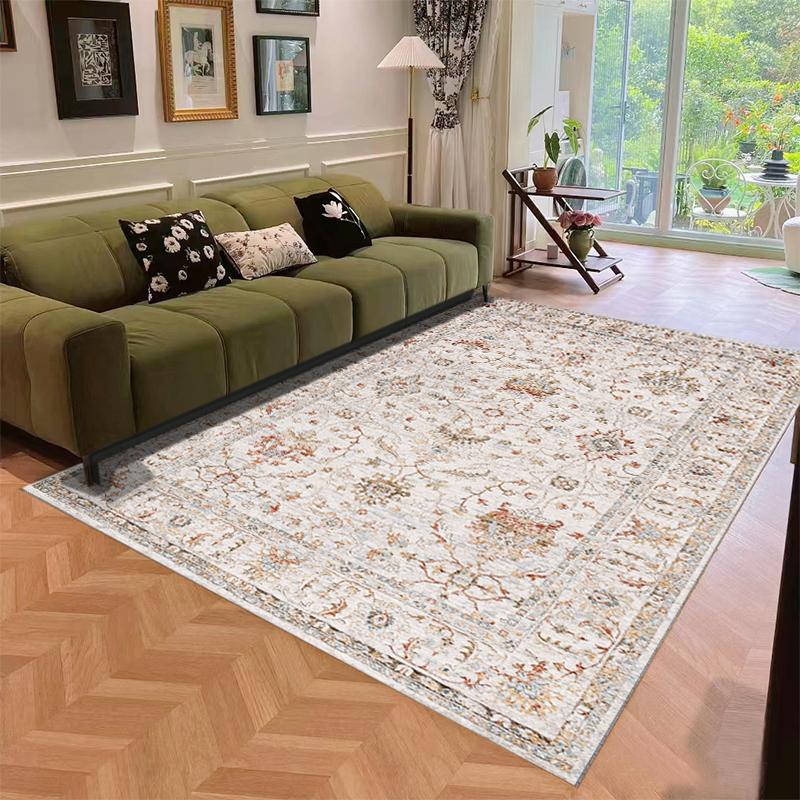 

VIKAMA Crystal Pile Premium Vintage Carpet Bedroom Sofa Living Room Study Room Cloakroom Floor Mat Waterproof Home Decoration 70x100cm