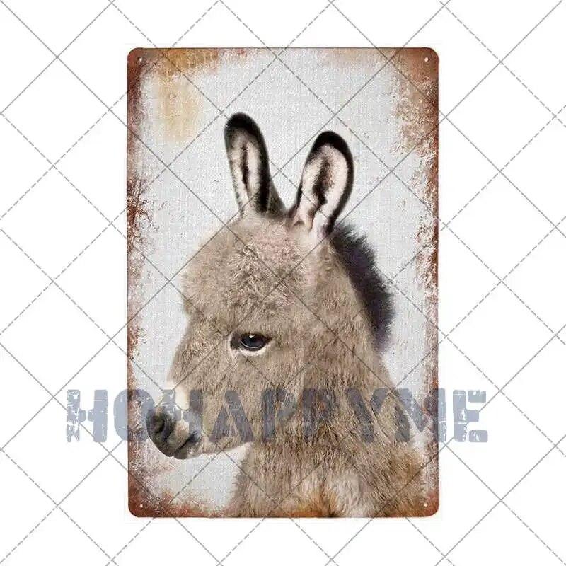 Bauernhof-Deko, Löwe, Pferd, Tiger, Schaf, Tier, Haustier, Freilandhaltung, Schild, Poster, Metall, Wandkunst, Platten, Eisenmalerei, Wohnkultur, 20 x 30 cm