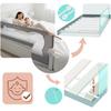 Bed Guardrail, Safety Gate, Lock, 200 Cm, Nukido, Gray
