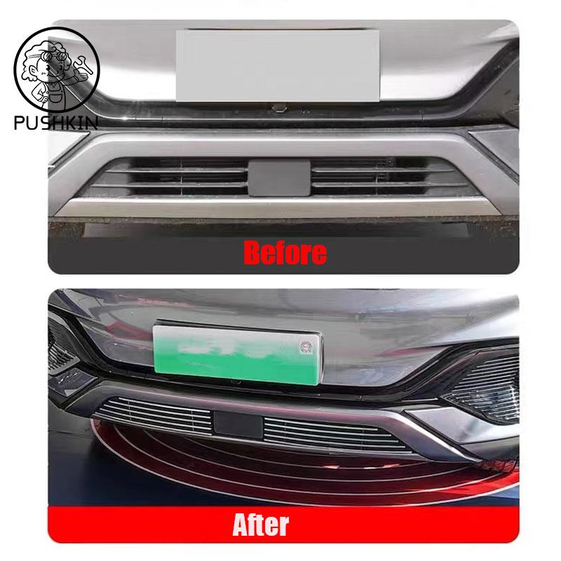 For BYD Atto3 Ev Yuan Plus 22-24 Front Lower Grill Cover Trims Accessories Car Lower Mesh Grill Grille Cover Trim Aluminum Alloy