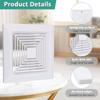 With Spring Exhaust Fan Cover Square Air Diffuser New Diverter Ventilation Hood  Bathroom
