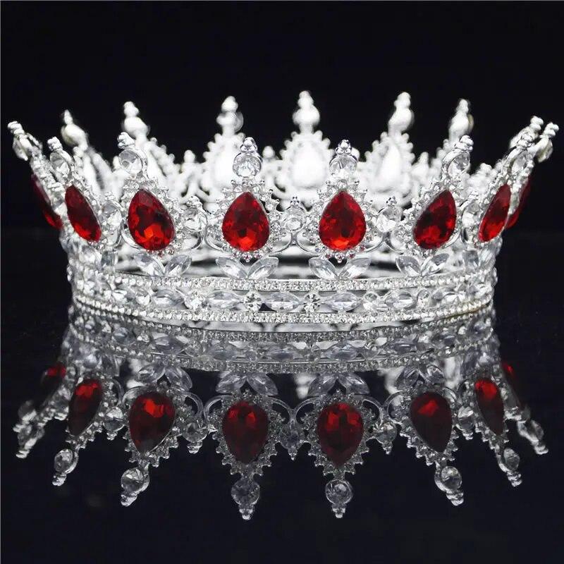 Kristall Vintage Royal Queen König Tiaras und Kronen Männer/Frauen Pageant Prom Diadem Haarschmuck Hochzeit Haarschmuck Zubehör
