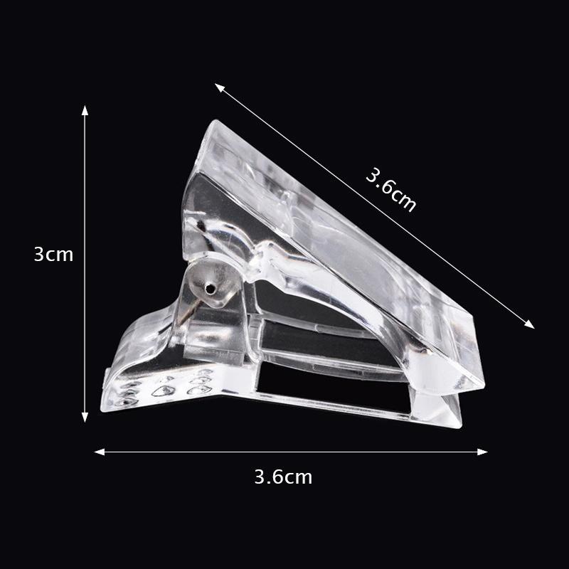 10pcs Acrylic Nail Clip Transparent Gel Quick Building Nail Tips Clips Fingernail Extension UV Clamps Manicure Builder Tools