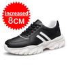 Elevator Shoes for Man Height Increase 8/10CM Luxury Sneaker Leather Men Hidden Heels Height Casual Leather Shoes Big Size 36-46