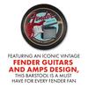 Θήκη για Πένες Ενισχυτών Σκαμπό Μπαρ Fender Fender/Κιθάρες & Μαύρο/Μαύρο 30"