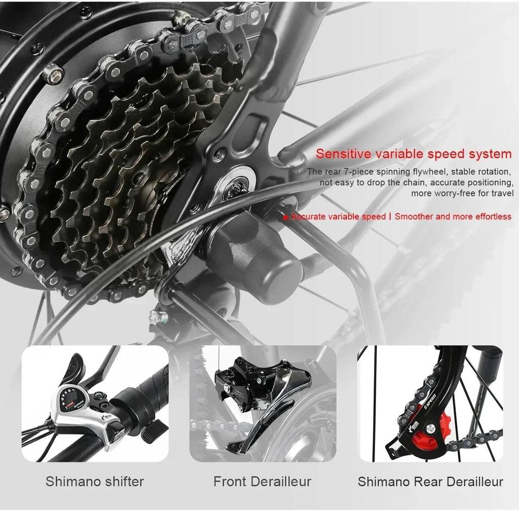 SY26-II style Electric Bicycle 500W Motor 36V 13AH Lithium Battery City Electric Bike 26-inch Fat Tire Mountain Riding E-bike