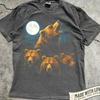 Braunbär Vollmond Vintage Shirt, Grizzlybär Bootleg T-Shirt, Y2K Shirt, Geschenk Bärenliebhaber, 90er Tiere Grafik-T-Shirt Naturfreund Outdoor-Shirt