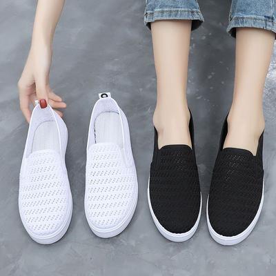 Cloth Shoes, Women's Shoes, Mesh Shoes, Breathable One Foot Shoes, Student Shoes, Flat Bottom, Anti Slip