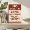 Warning Sign Metal Wall Decor Vintage Tin Plaque 8x12 Inches Humorous Quote Rustic Art