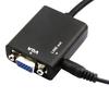 New 1×Black HDMI to VGA Converter With 3.5mm Audio Cable Video Output Adapter PC DVD