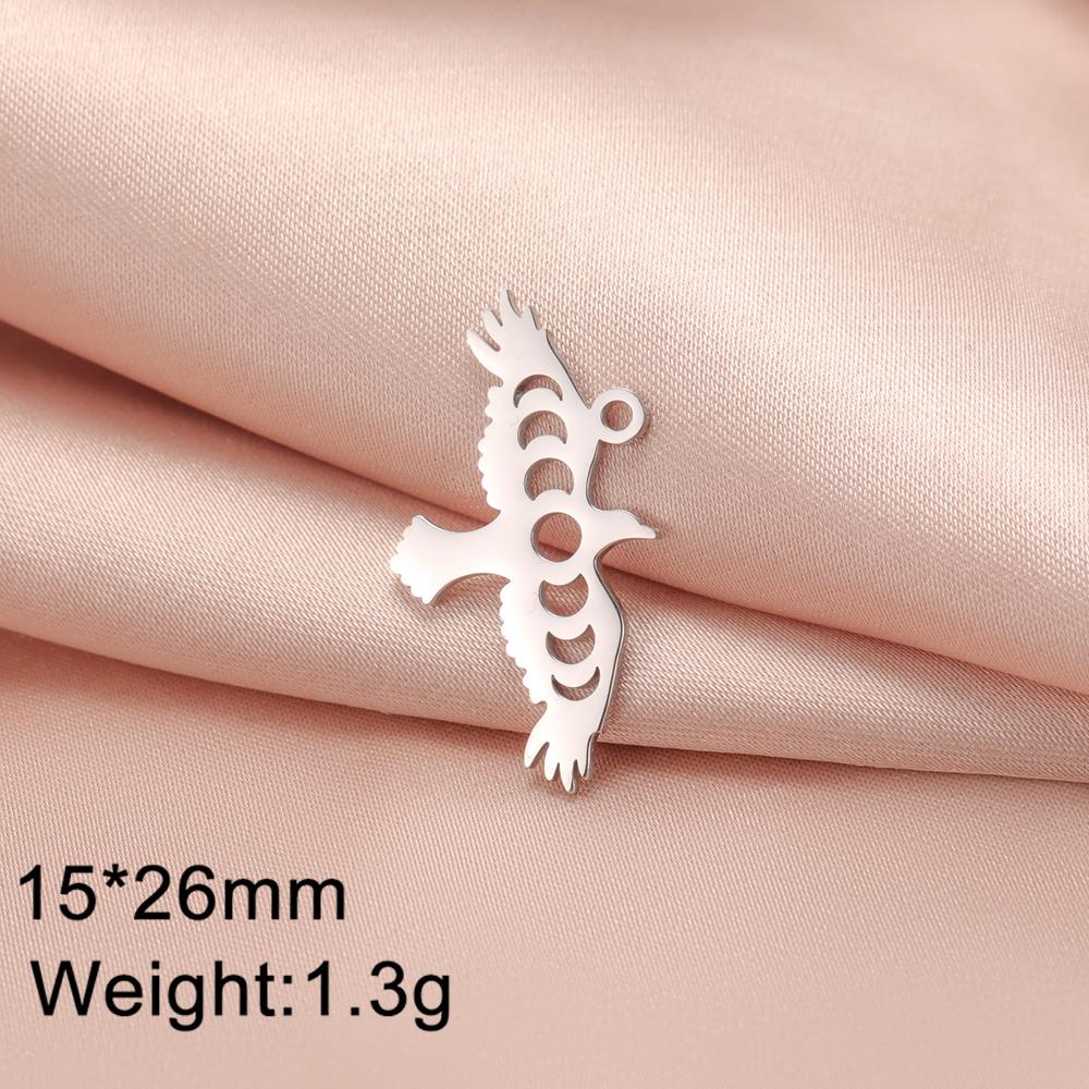 Dawapara Gothic Witch Raven Animal Bird Pendant Eagle Crow Owl Charm for Jewelry Making Stainless Steel Accessories