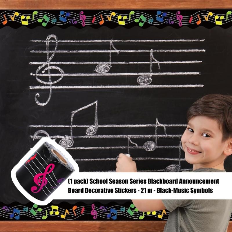 Musical Notes Bulletin Border Trim Scalloped Border Trim Black Waves Classroom Borders Border Sticker School Supplies