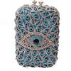 WHTUOHENG Crystal Evening Clutches Bags Multicolored Diamond Gold Metal Bag Hollow Out Luxury Designer Handbags Lady Girl Dinner
