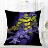NNinja Movie TTurtles Cushion Cover Daily Washable Linen Pillowcase Soft  for Sofa Bed Home Room Decor