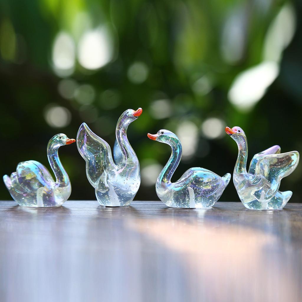 Resin Swan Collectible Figure With Interactive Features For Kids And Gift Lovers
